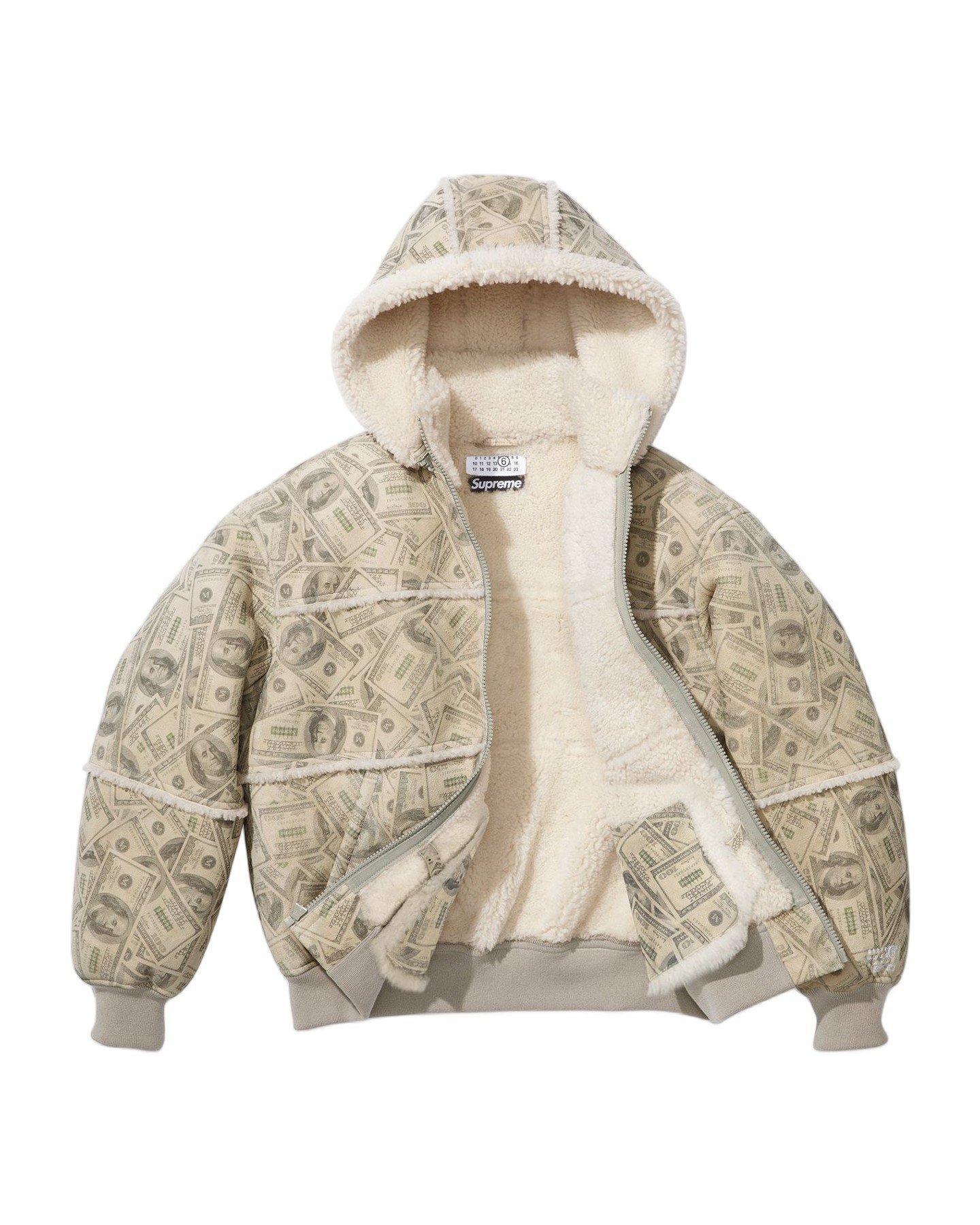 Supreme®/MM6 Maison Margiela Hooded Shearling Bomber Jacket view 8